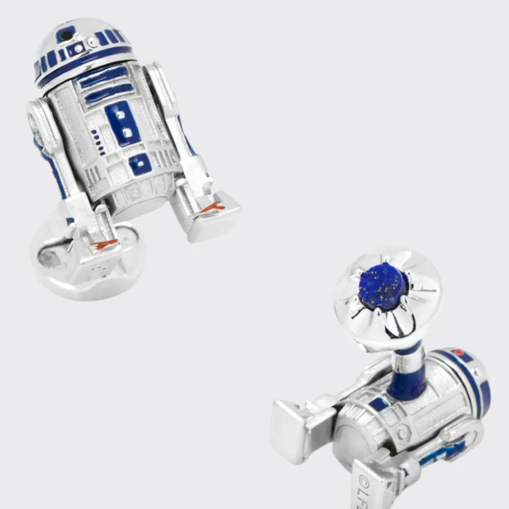 Neiman Marcus - Star Wars R2-D2 Sterling Silver Cuff Links - NWT ($495 in store) - Picture 4 of 16